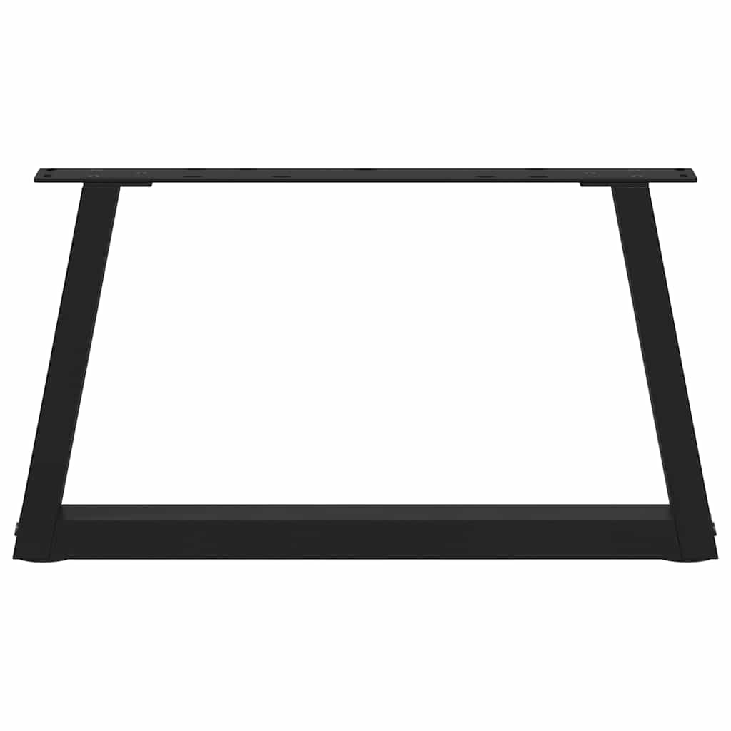 Pieds de table basse en forme de V, 2 pièces, noir, 50 x (30-31,3) cm, acier - XIOS