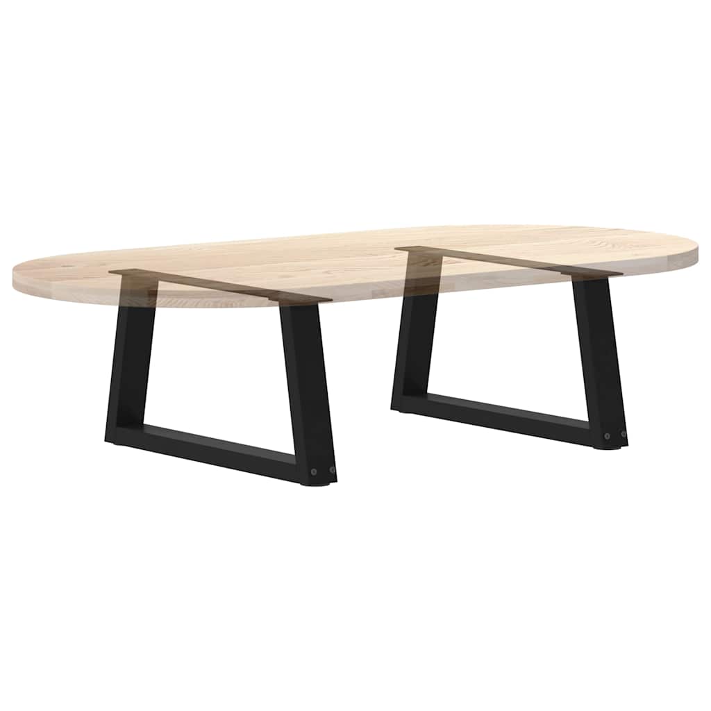 Pieds de table basse en forme de V, 2 pièces, noir, 50 x (30-31,3) cm, acier - XIOS