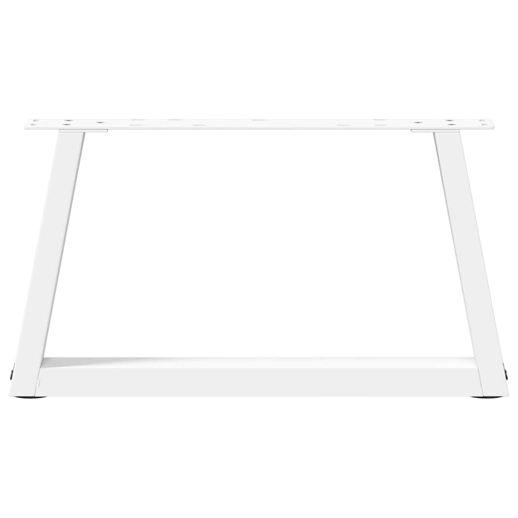 Pieds de table basse en forme de V, 2 pièces, blanc, 50 x (30-31,3) cm, acier - XIOS