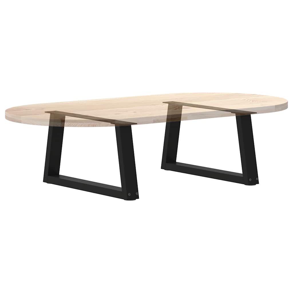 Pieds de table basse en forme de V, 2 pièces, noir, 60 x (30-31,3) cm, acier - XIOS