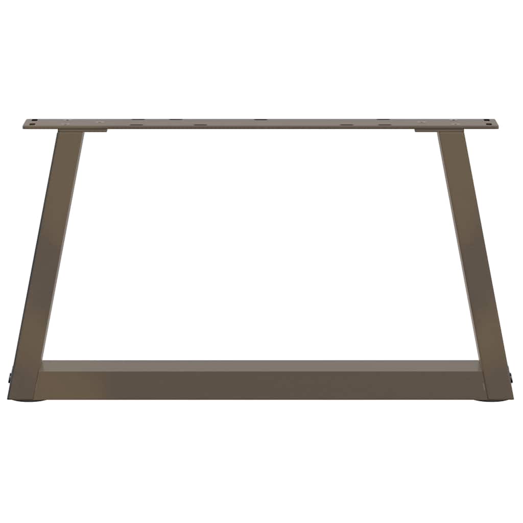 Pieds de table basse en forme de V, 2 pièces, acier naturel, 60 x (30-31,3) cm - XIOS