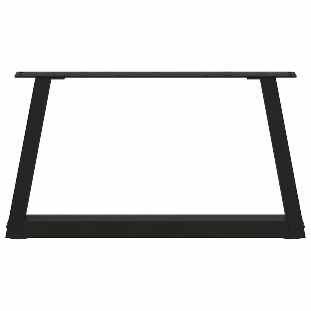 Pieds de table basse en forme de V, 2 pièces, noir, 70 x (30-31,3) cm, acier - XIOS