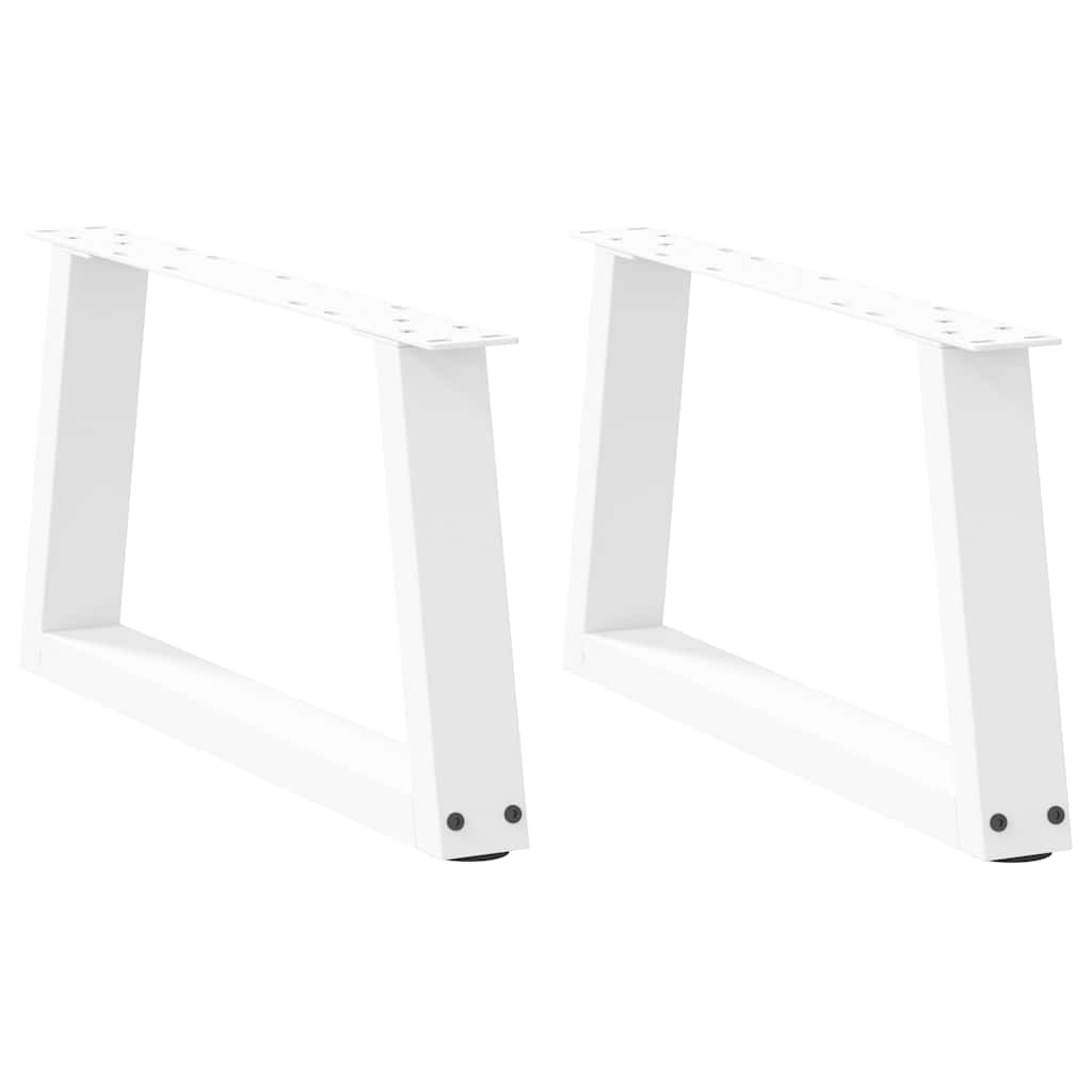 Pieds de table basse en forme de V, 2 pièces, blanc, 70 x (30-31,3) cm, acier - XIOS