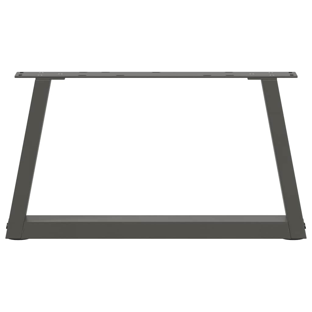 Pieds de table basse en forme de V, 2 pièces, anthracite, 70 x (30-31,3) cm, acier - XIOS