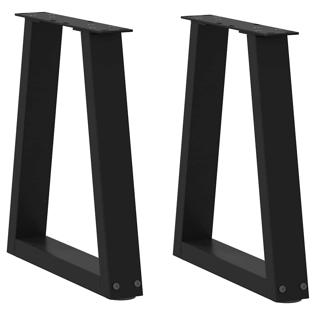 Pieds de table basse en V 2 pièces Noir 38 x (42-43,3) cm Acier - XIOS