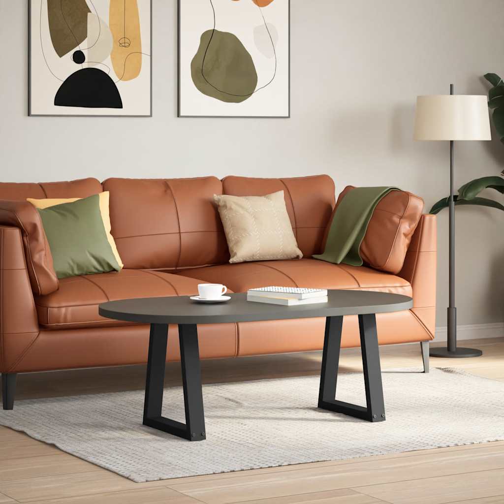 Pieds de table basse en V 2 pièces Noir 38 x (42-43,3) cm Acier - XIOS