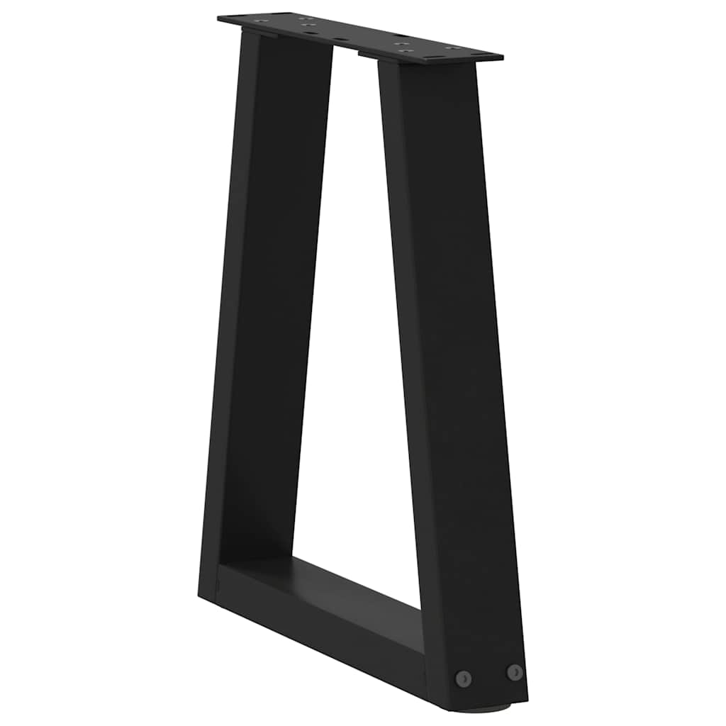 Pieds de table basse en V 2 pièces Noir 38 x (42-43,3) cm Acier - XIOS
