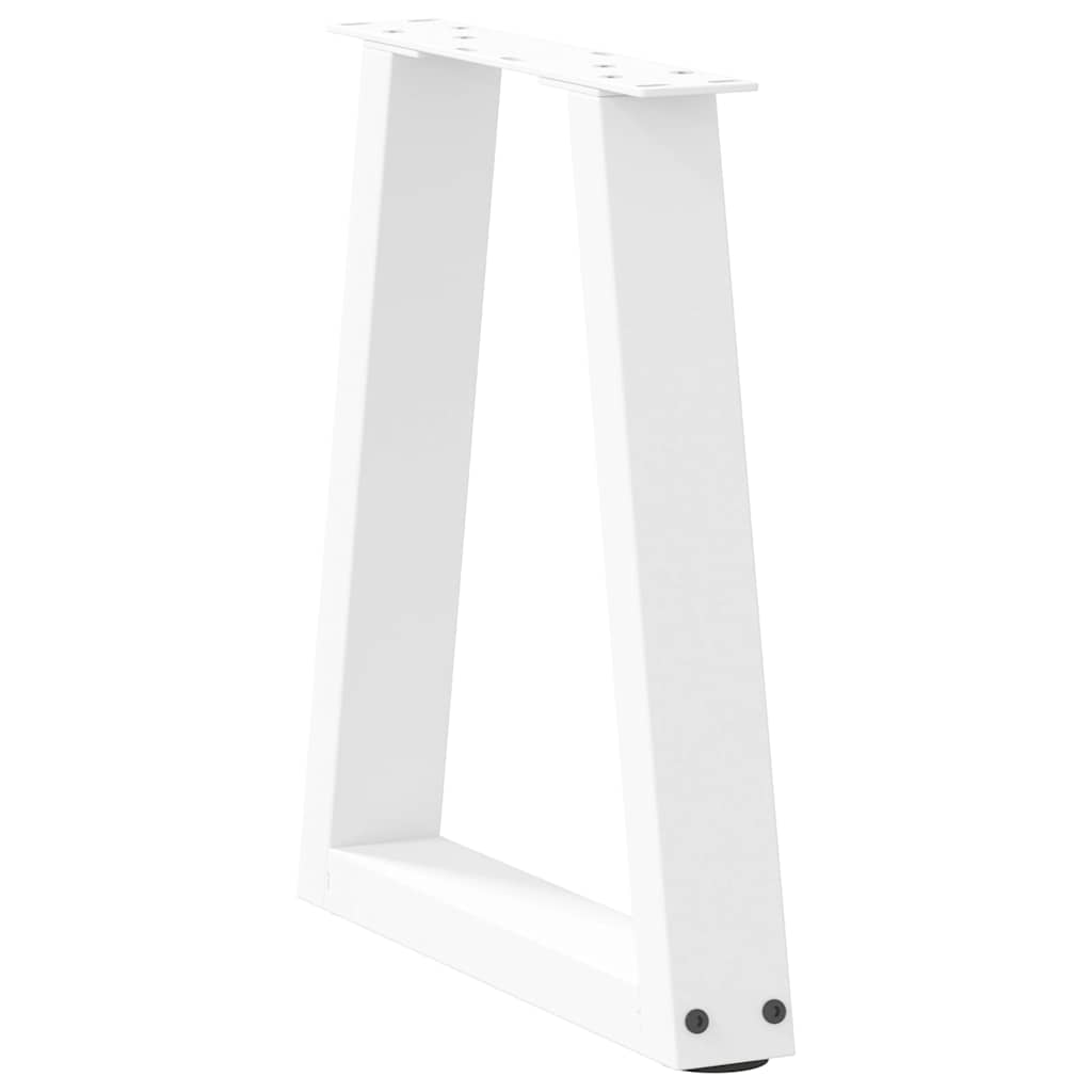 Pieds de table basse en forme de V, 2 pièces, blanc, 38 x (42-43,3) cm, acier - XIOS