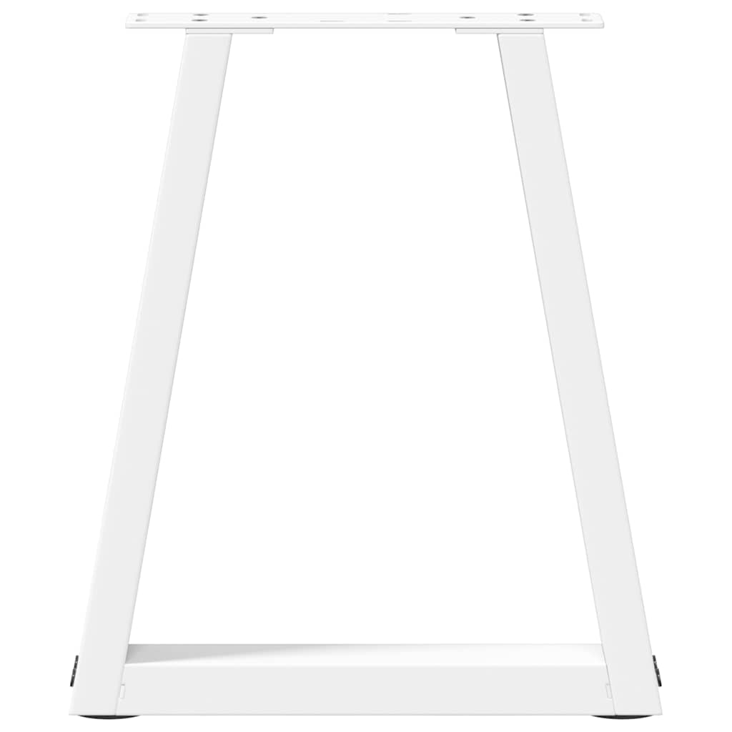 Pieds de table basse en forme de V, 2 pièces, blanc, 38 x (42-43,3) cm, acier - XIOS