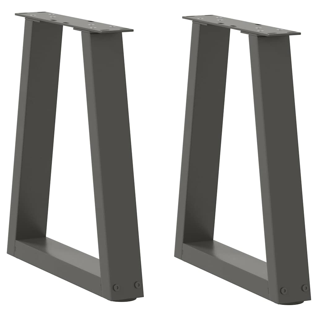 Pieds de table basse en forme de V, 2 pièces, anthracite, 38 x (42-43,3) cm, acier - XIOS