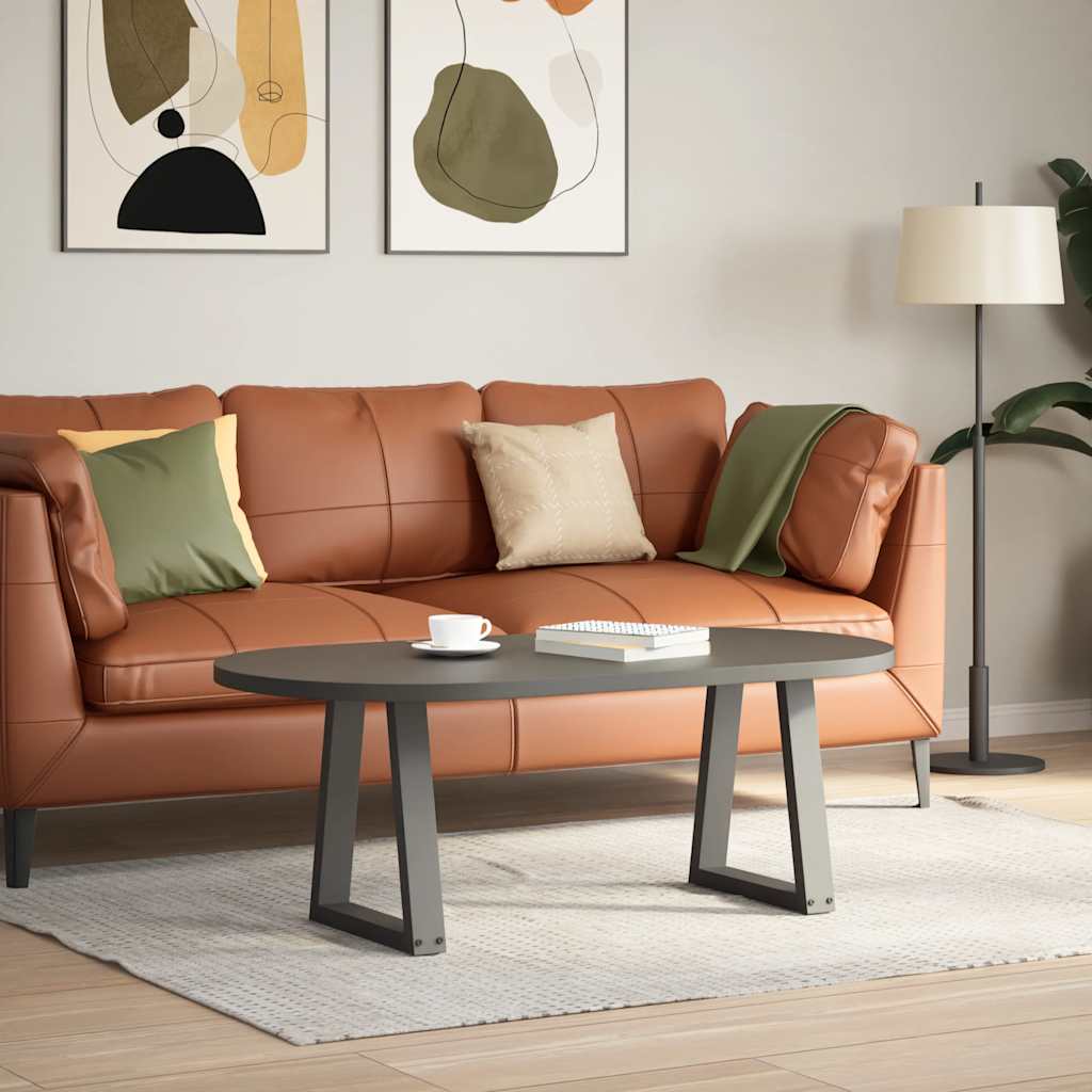 Pieds de table basse en forme de V, 2 pièces, anthracite, 38 x (42-43,3) cm, acier - XIOS