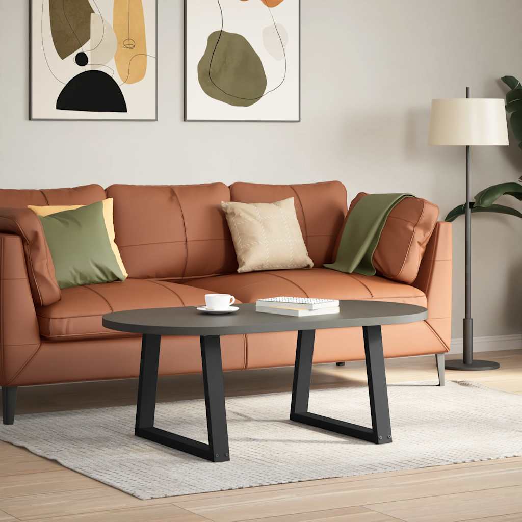 Pieds de table basse en forme de V, 2 pièces, noir, 50 x (42-43,3) cm, acier - XIOS