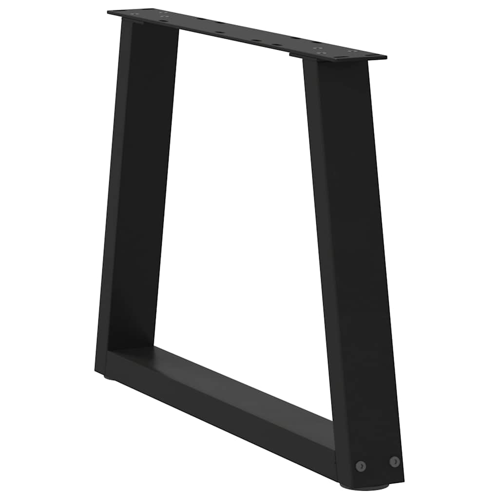 Pieds de table basse en forme de V, 2 pièces, noir, 50 x (42-43,3) cm, acier - XIOS