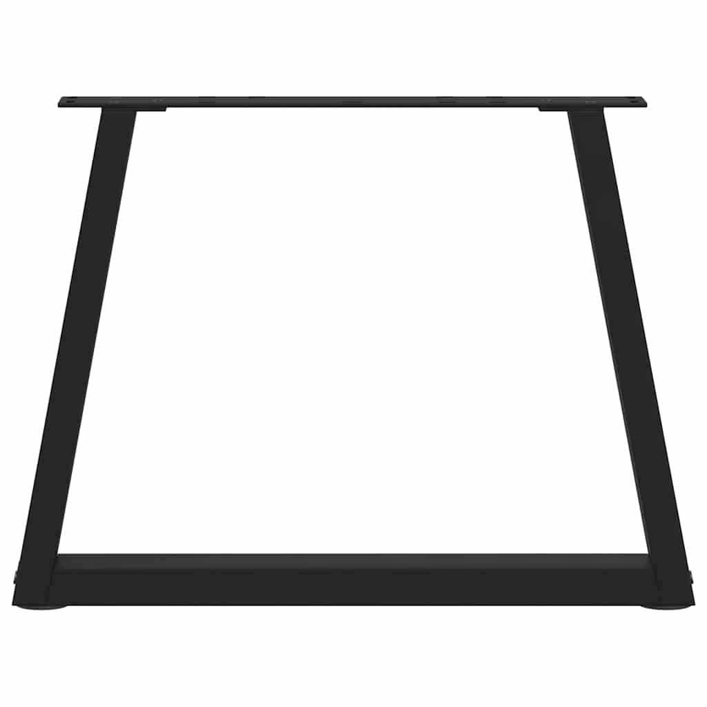 Pieds de table basse en forme de V, 2 pièces, noir, 50 x (42-43,3) cm, acier - XIOS