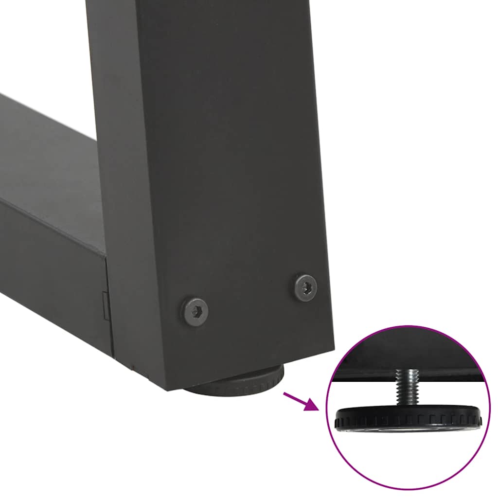 Pieds de table basse en forme de V, 2 pièces, anthracite, 50 x (42-43,3) cm, acier - XIOS