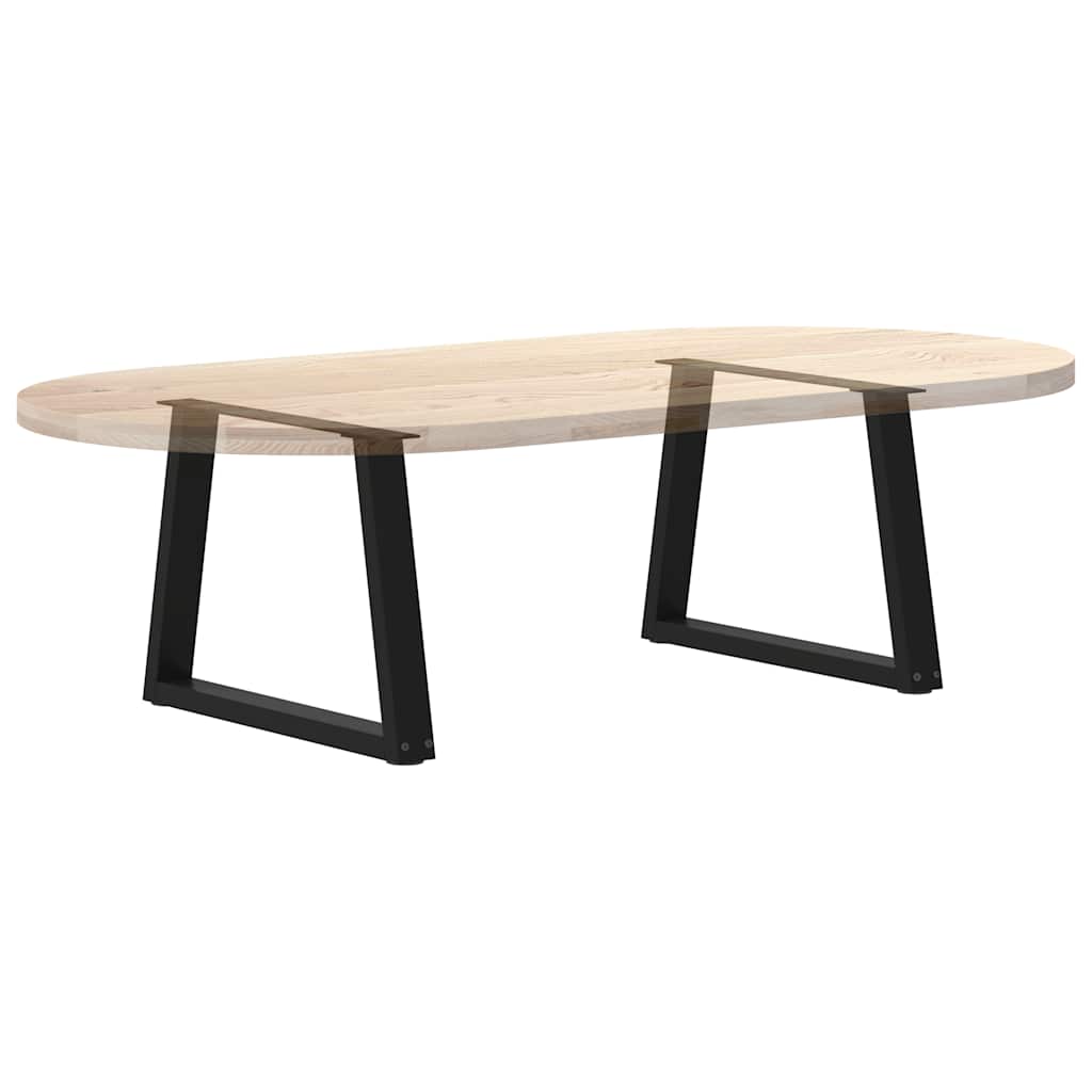 Pieds de table basse en forme de V, 2 pièces, noir, 60 x (42-43,3) cm, acier - XIOS