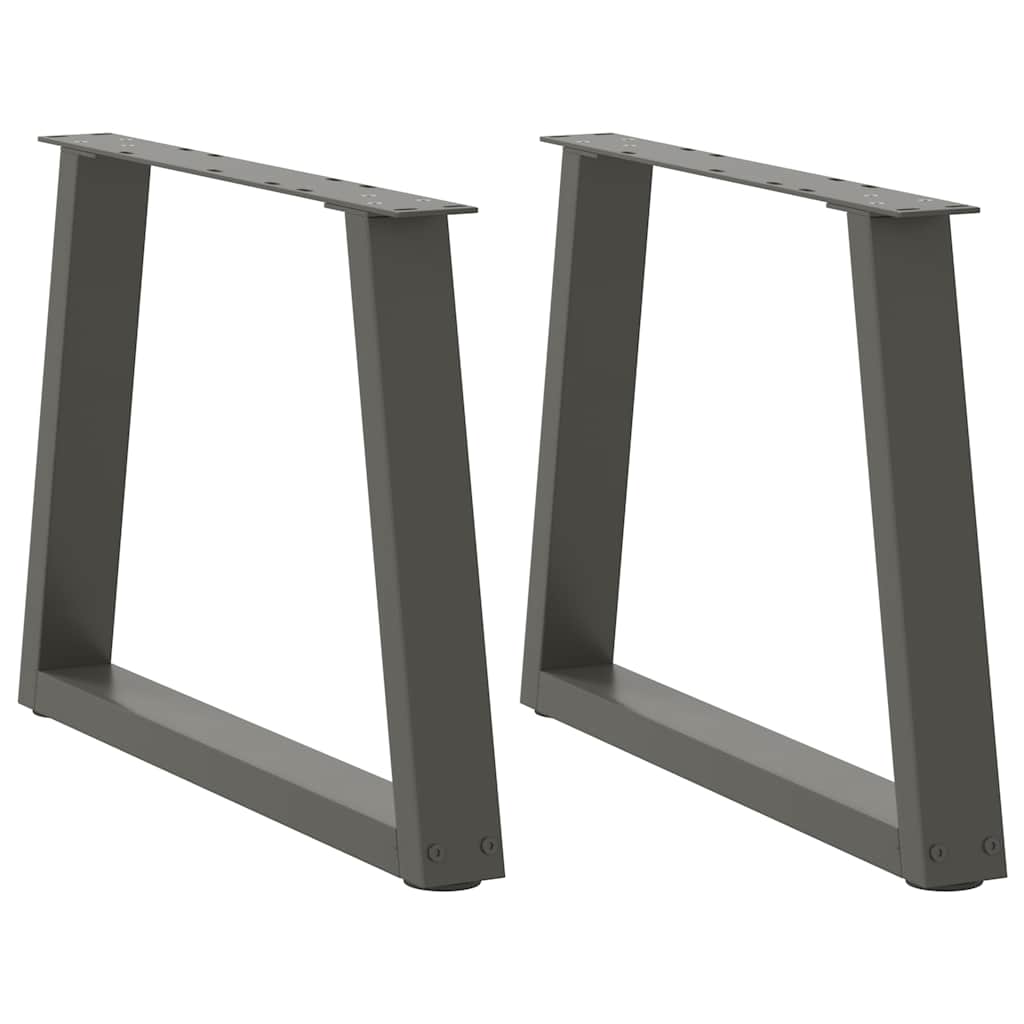Pieds de table basse en forme de V, 2 pièces, anthracite, 60 x (42-43,3) cm, acier - XIOS