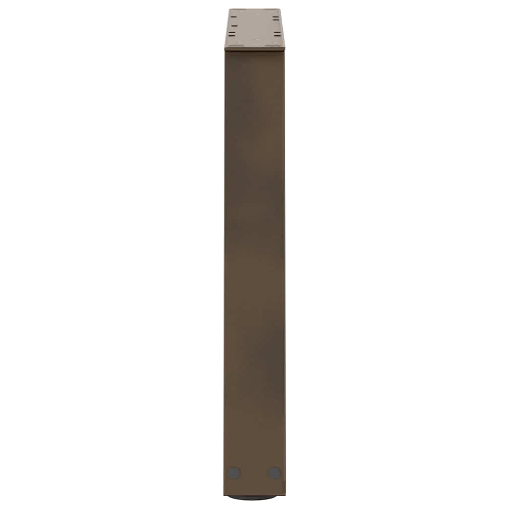 Pieds de table basse en forme de V, 2 pièces, acier naturel, 60 x (42-43,3) cm - XIOS