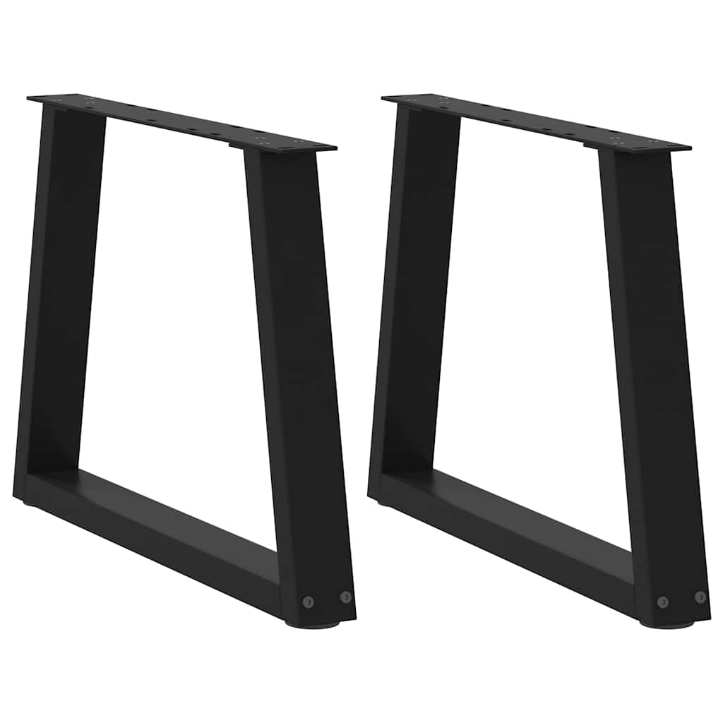 Pieds de table basse en forme de V, 2 pièces, noir, 70 x (42-43,3) cm, acier - XIOS