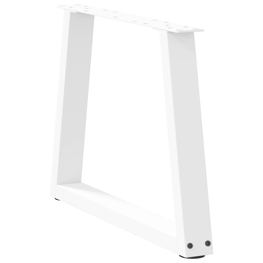 Pieds de table basse en forme de V, 2 pièces, blanc, 70 x (42-43,3) cm, acier - XIOS