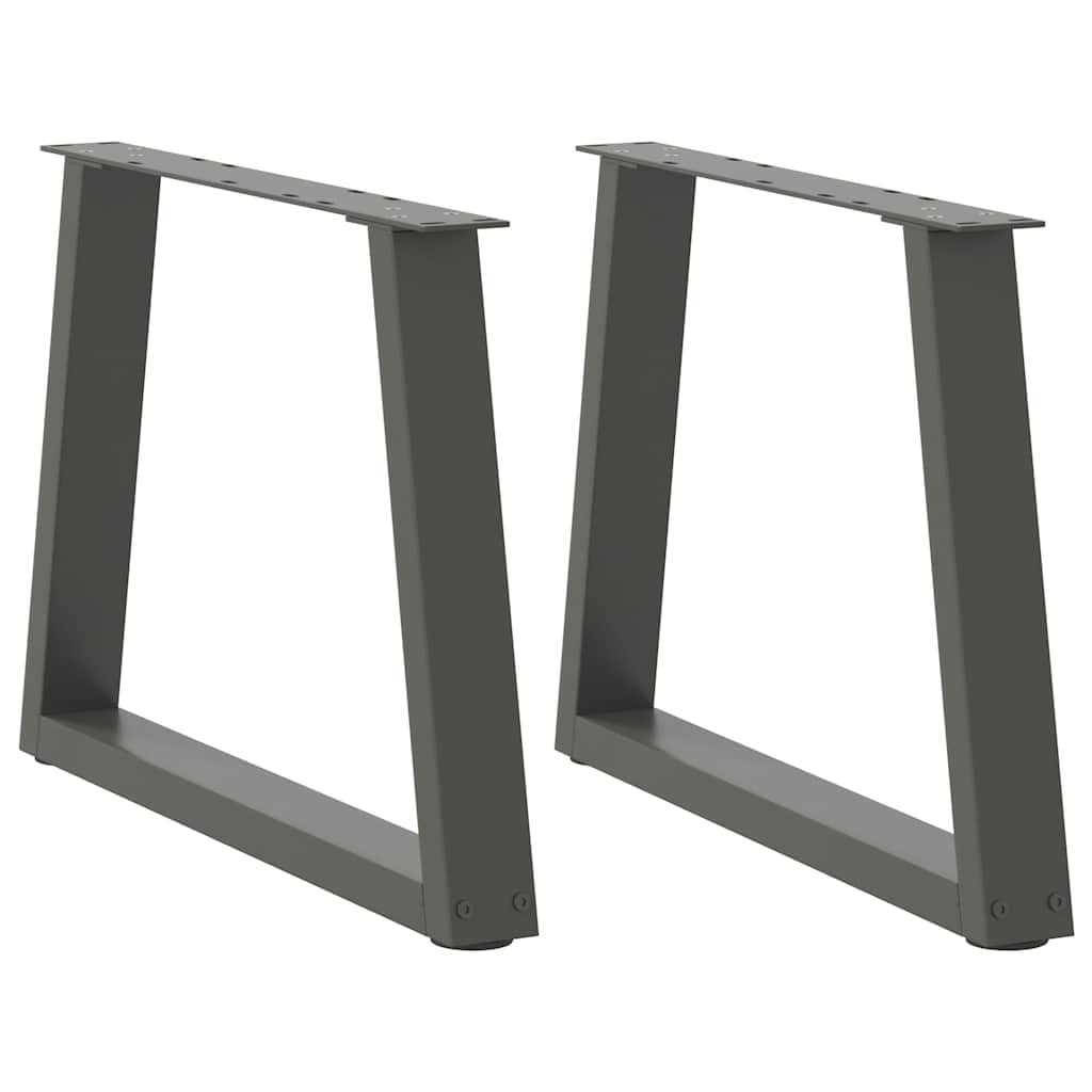 Pieds de table basse en forme de V, 2 pièces, anthracite, 70 x (42-43,3) cm, acier - XIOS