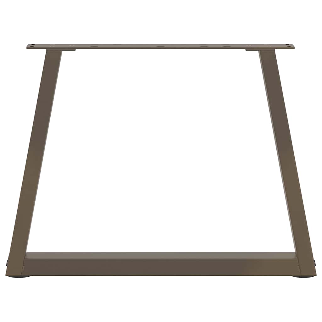 Pieds de table basse en forme de V, 2 pièces, acier naturel, 70 x (42-43,3) cm - XIOS