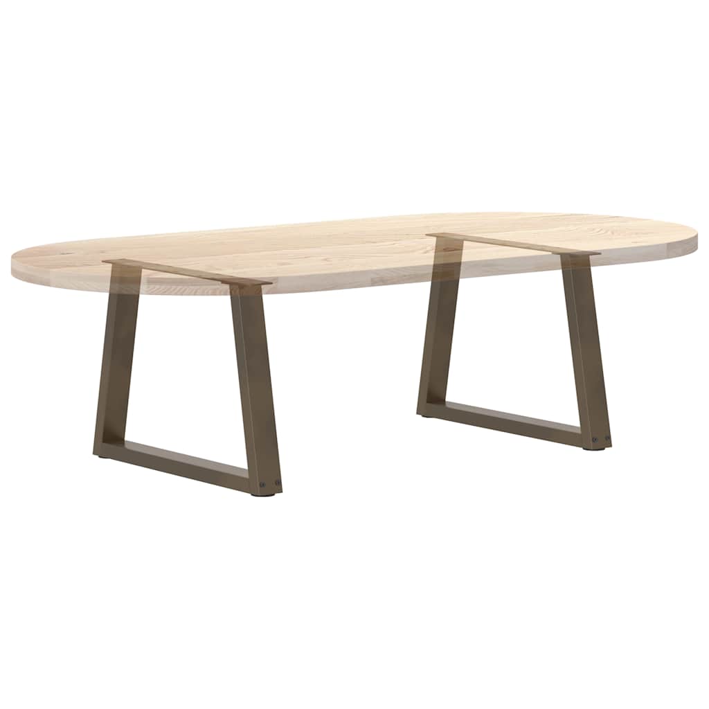 Pieds de table basse en forme de V, 2 pièces, acier naturel, 70 x (42-43,3) cm - XIOS