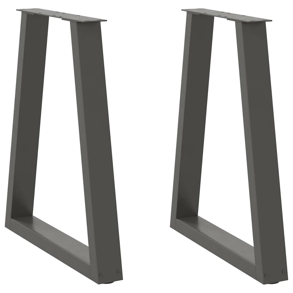 Pieds de table à manger en forme de V 2 pièces Anthracite 50x(72-73,3) cm Acier XIOS
