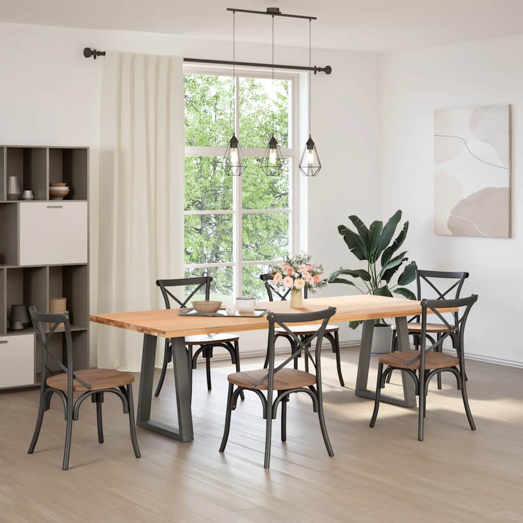 Pieds de table à manger en forme de V 2 pièces Anthracite 50x(72-73,3) cm Acier XIOS