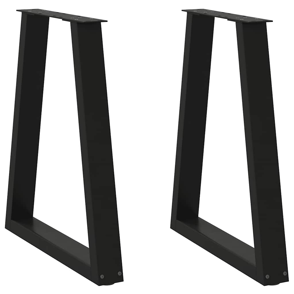 Pieds de table à manger en V 2 pièces Noir 60 x (72-73,3) cm Acier - XIOS