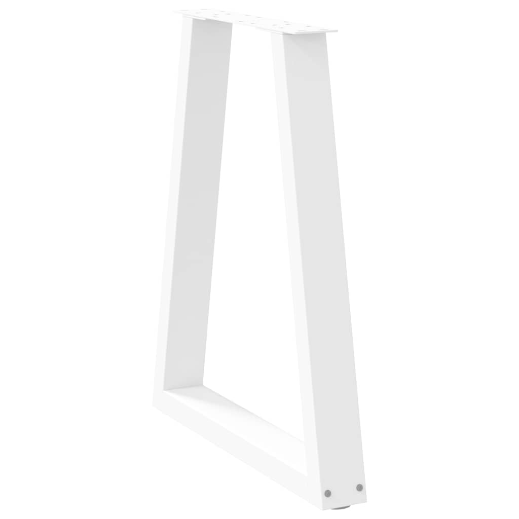 Pieds de table à manger en forme de V, 2 pièces, blanc, 60 x (72-73,3) cm, acier - XIOS