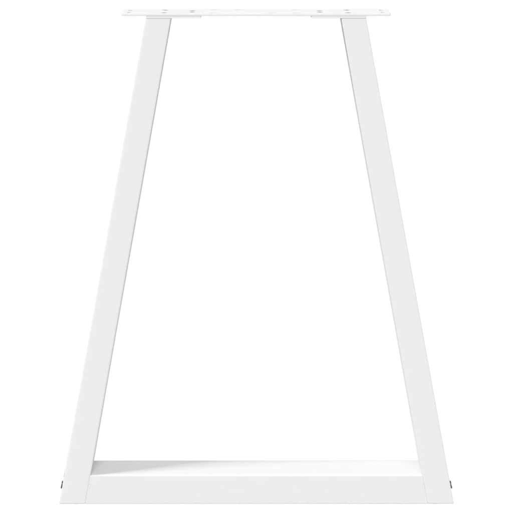 Pieds de table à manger en forme de V, 2 pièces, blanc, 60 x (72-73,3) cm, acier - XIOS