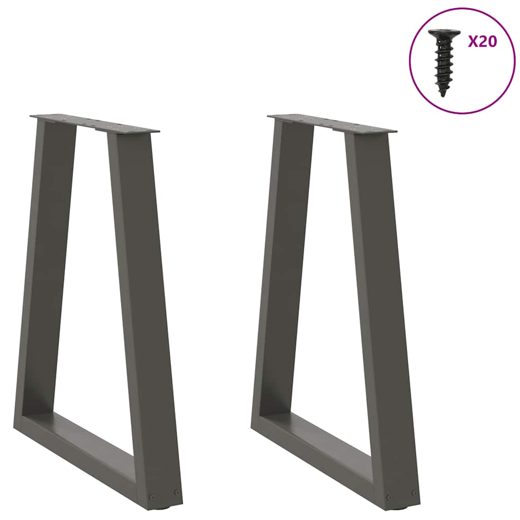 Pieds de table à manger en V 2 pièces Anthracite 60 x (72-73,3) cm Acier - XIOS