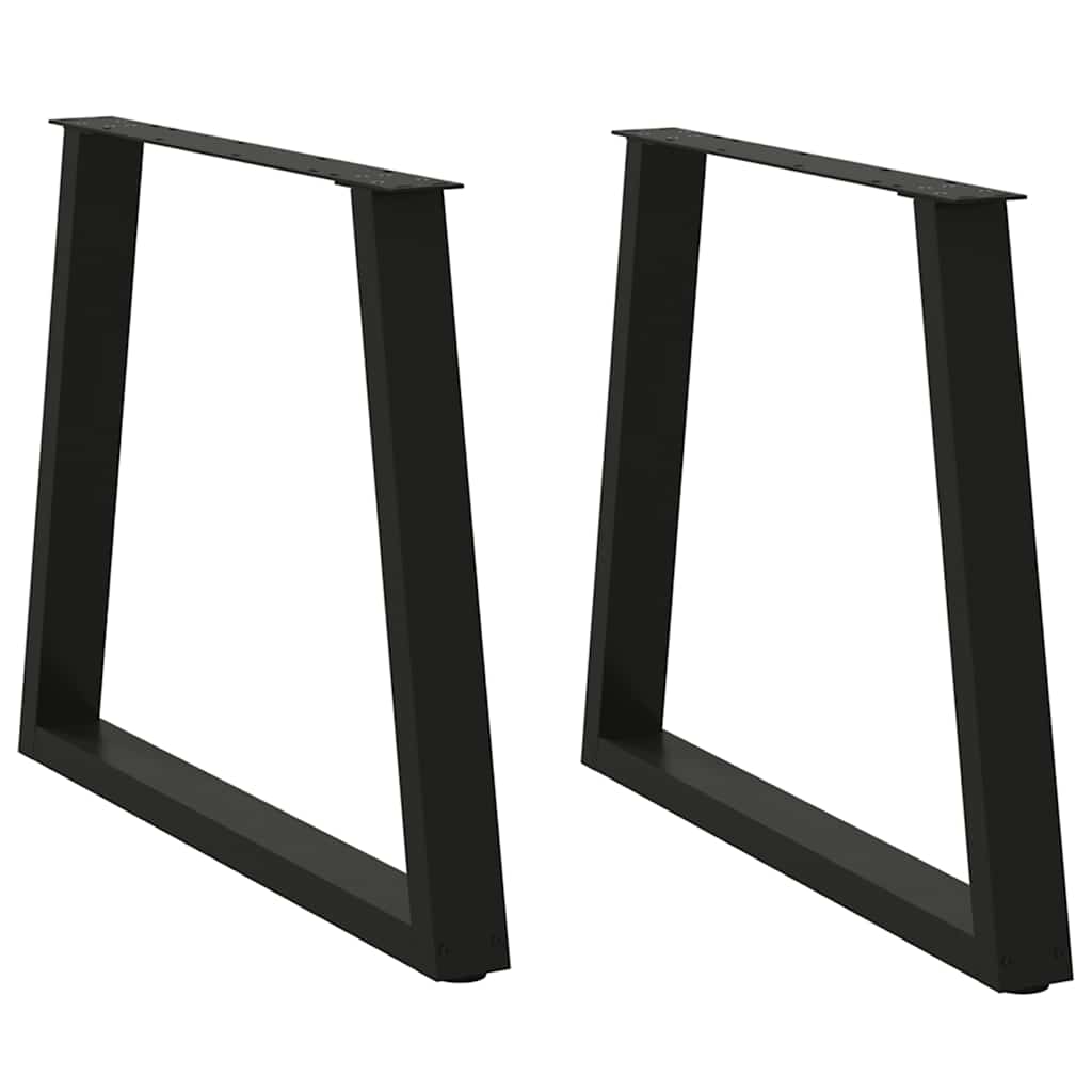Pieds de table à manger en forme de V, 2 pièces, noir, 70 x (72-73,3) cm, acier - XIOS