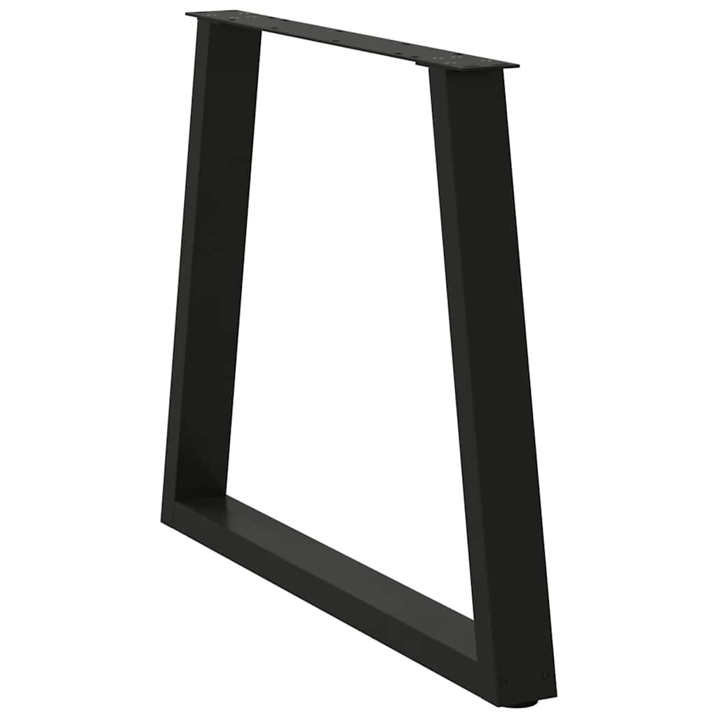 Pieds de table à manger en forme de V, 2 pièces, noir, 70 x (72-73,3) cm, acier - XIOS