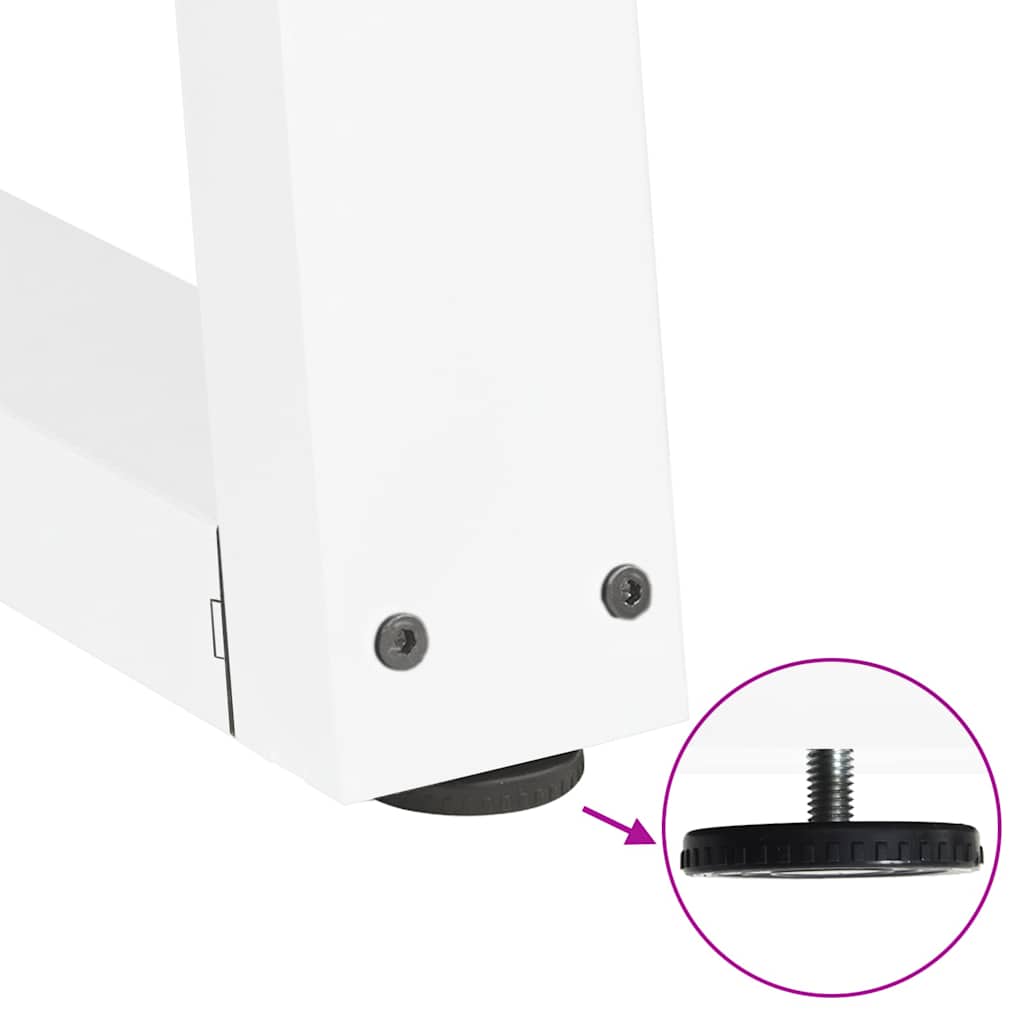 Pieds de table à manger en forme de V, 2 pièces, blanc, 70 x (72-73,3) cm, acier - XIOS