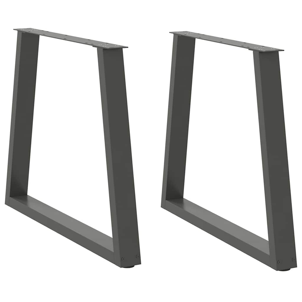 Pieds de table à manger en forme de V, 2 pièces, anthracite, 70 x (72-73,3) cm, acier - XIOS