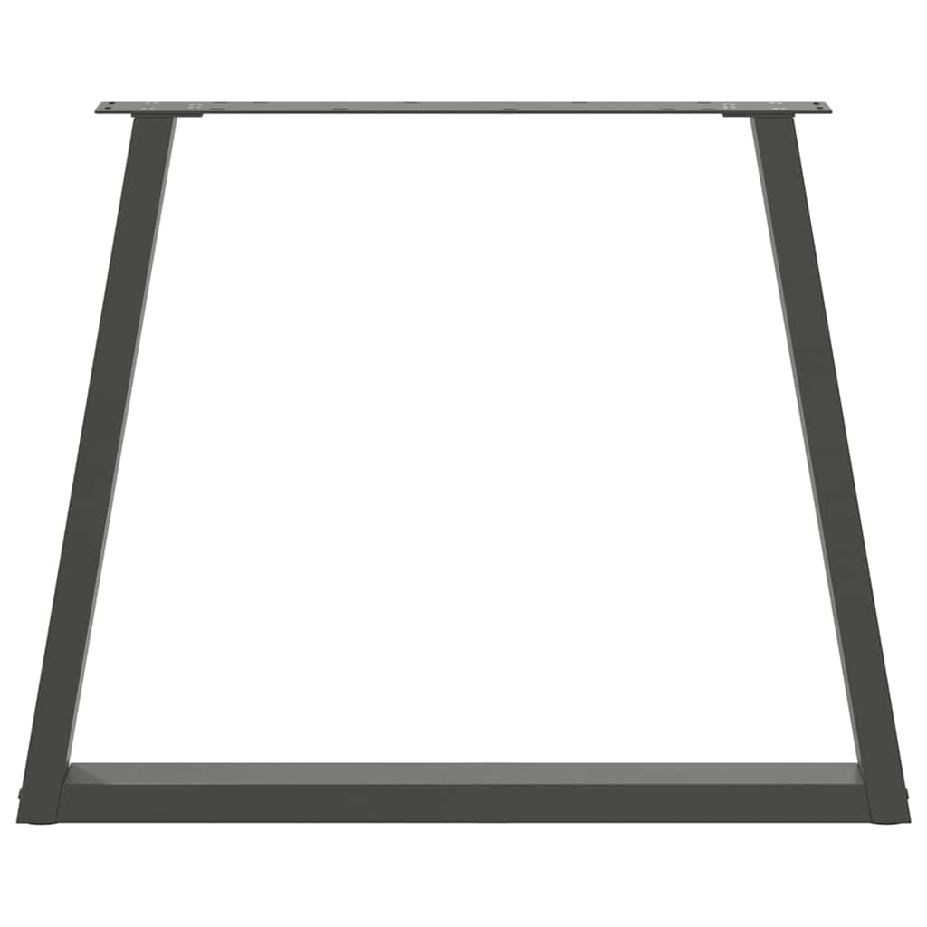 Pieds de table à manger en forme de V, 2 pièces, anthracite, 70 x (72-73,3) cm, acier - XIOS