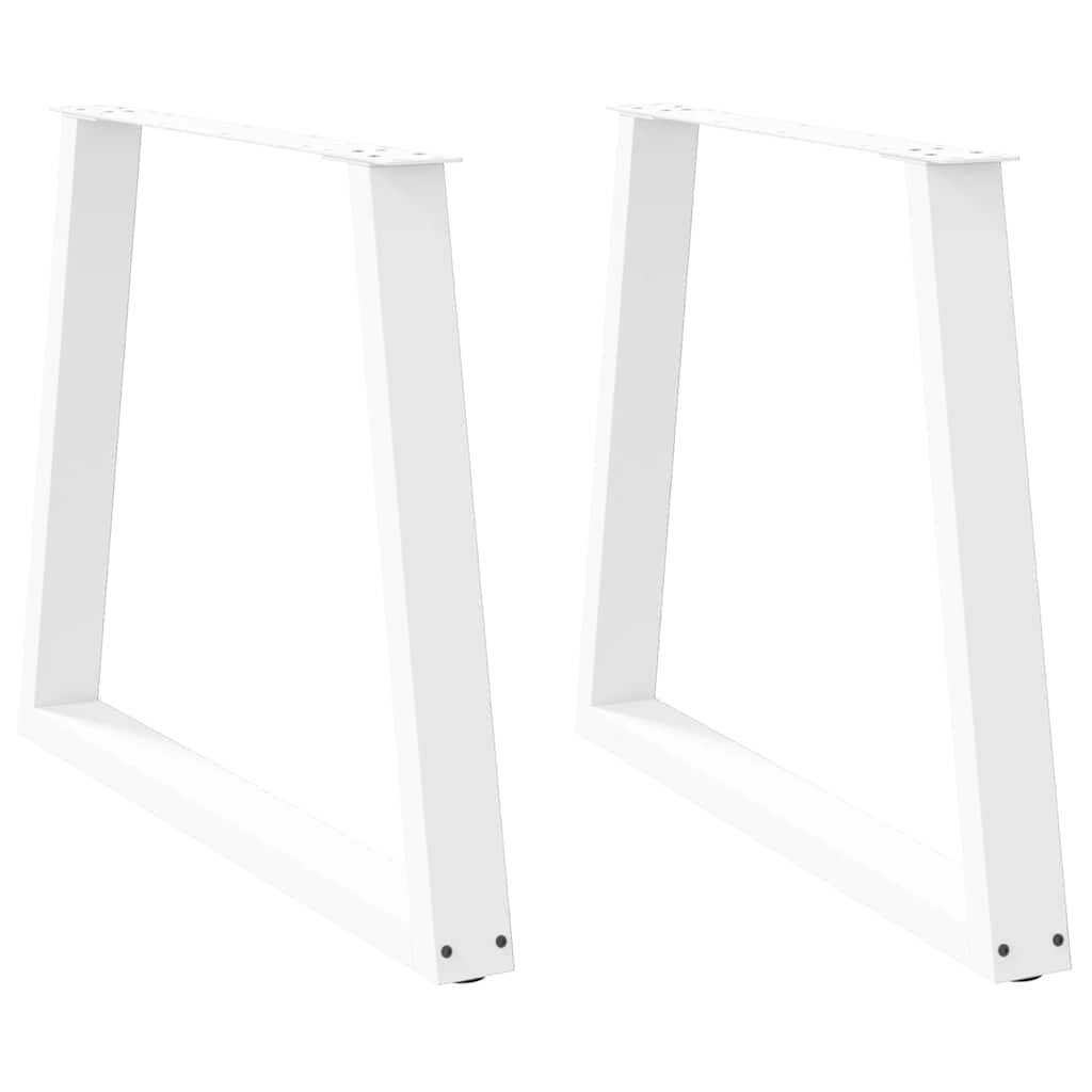 Pieds de table à manger en forme de V, 2 pièces, blanc, 80 x (72-73,3) cm, acier - XIOS