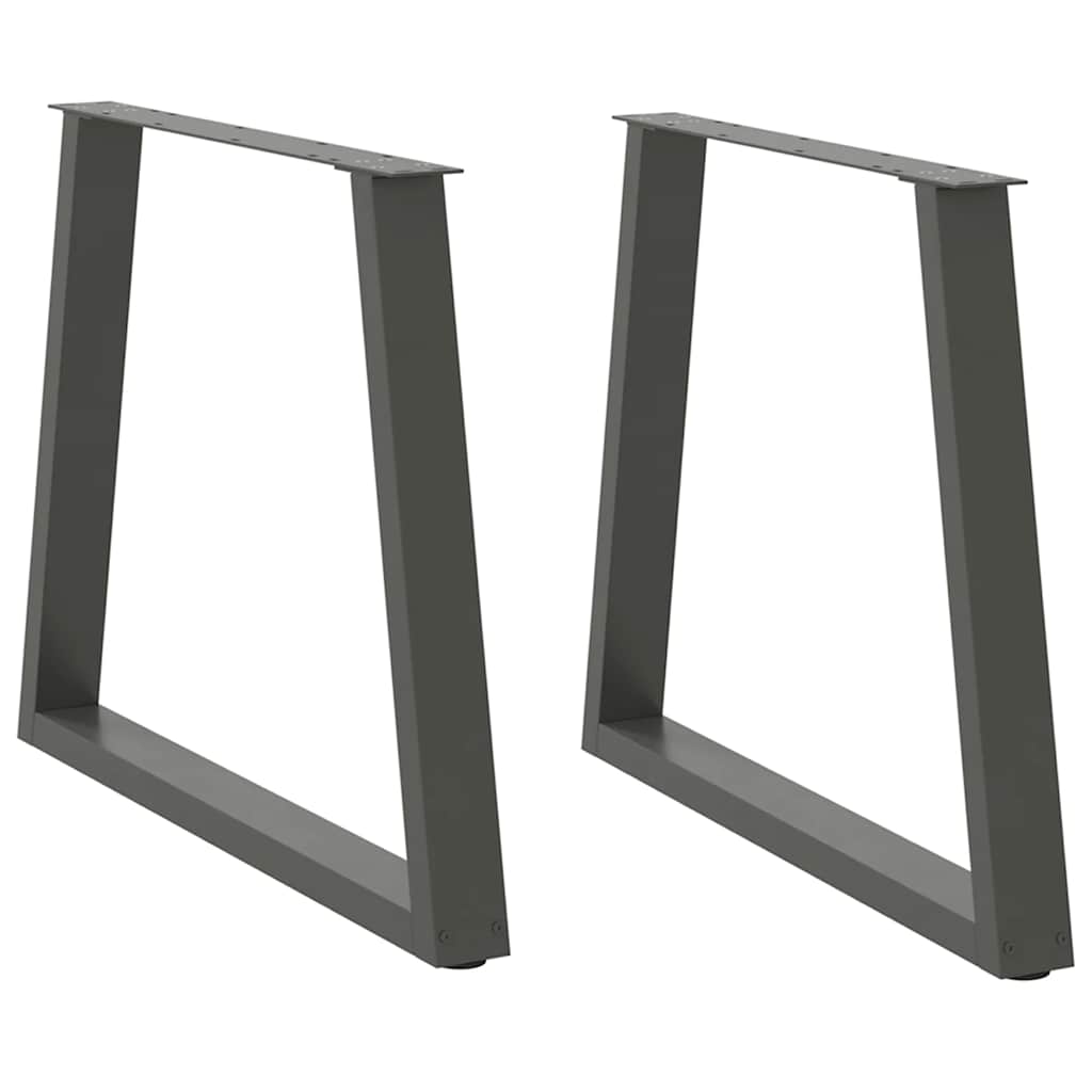 Pieds de table à manger en forme de V, 2 pièces, anthracite, 80 x (72-73,3) cm, acier - XIOS