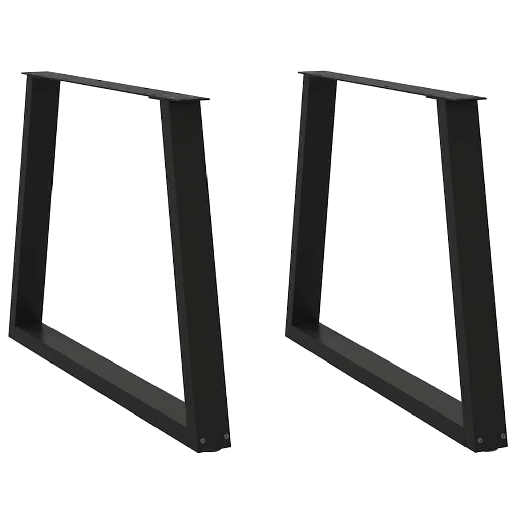 Pieds de table à manger en forme de V 2 pièces Noir 90 x (72-73,3) cm Acier - XIOS