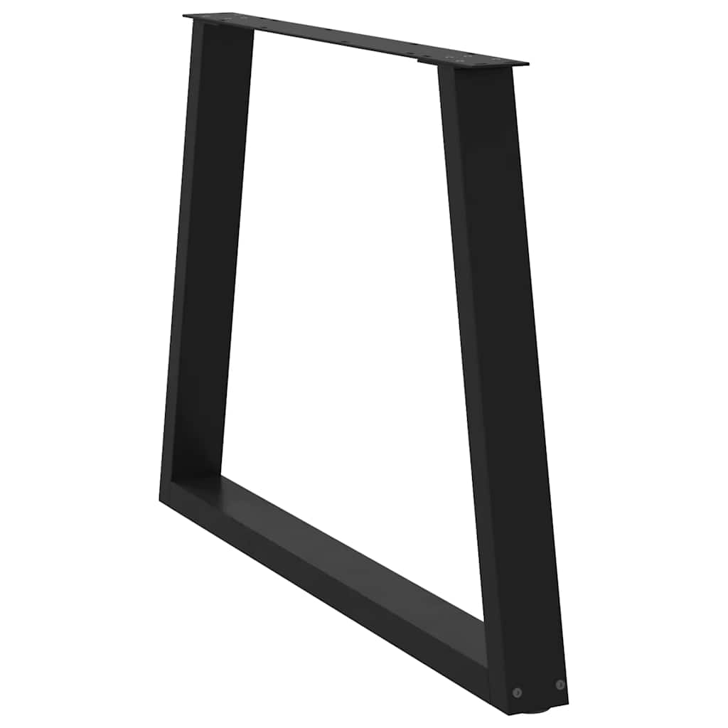 Pieds de table à manger en forme de V 2 pièces Noir 90 x (72-73,3) cm Acier - XIOS