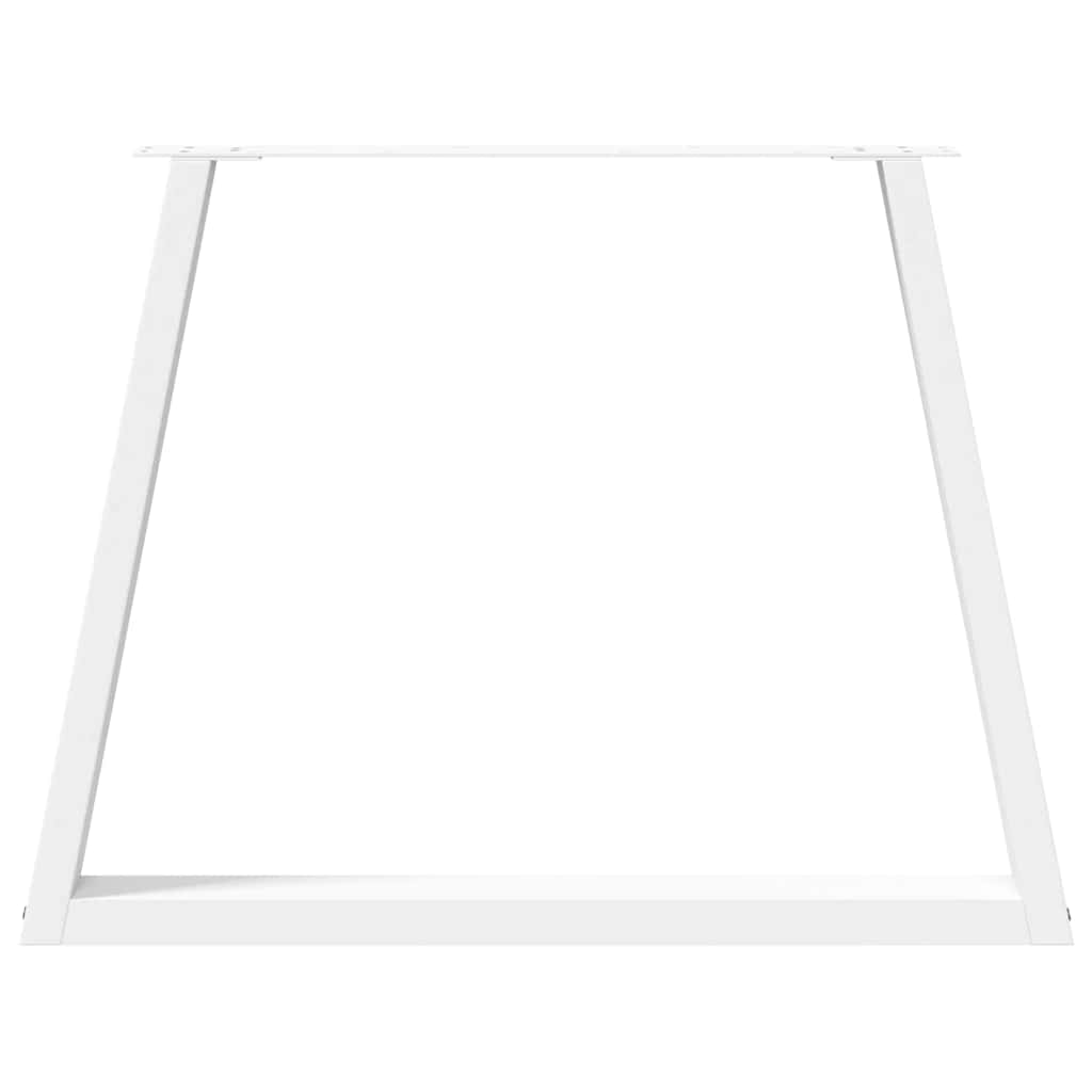 Pieds de table à manger en forme de V, 2 pièces, blanc, 90 x (72-73,3) cm, acier - XIOS