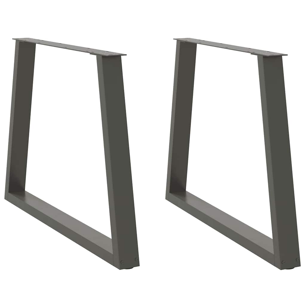 Pieds de table à manger en forme de V, 2 pièces, anthracite, 90 x (72-73,3) cm, acier - XIOS