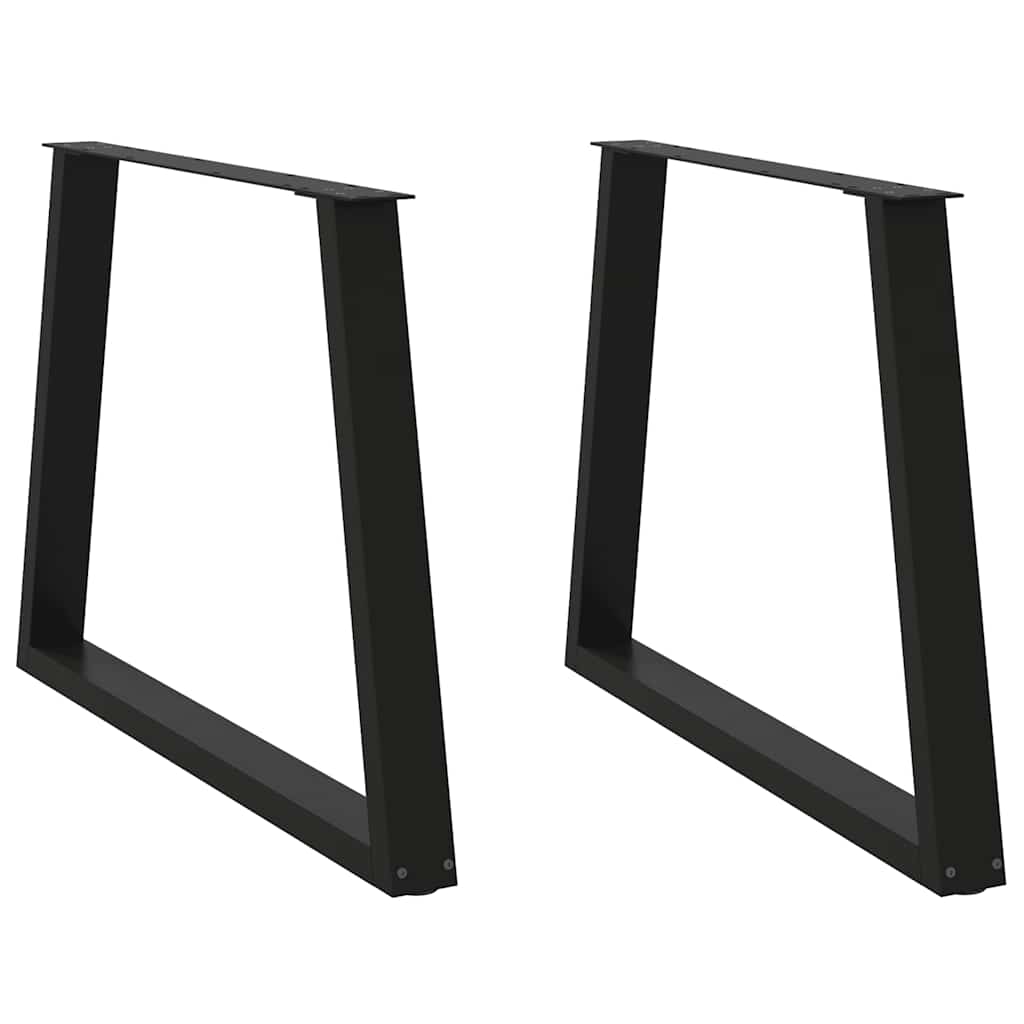 Pieds de table à manger en forme de V, 2 pièces, noir, 100 x (72-73,3) cm, acier - XIOS