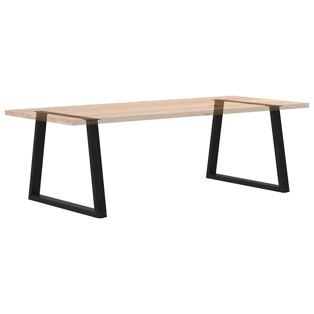 Pieds de table à manger en forme de V, 2 pièces, noir, 100 x (72-73,3) cm, acier - XIOS