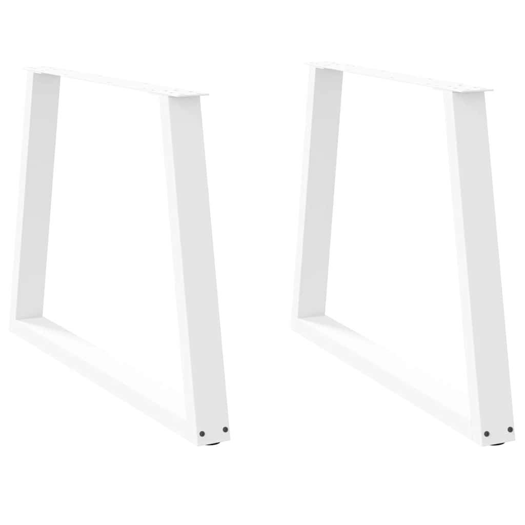 Pieds de table à manger en forme de V, 2 pièces, blanc, 100 x (72-73,3) cm, acier - XIOS