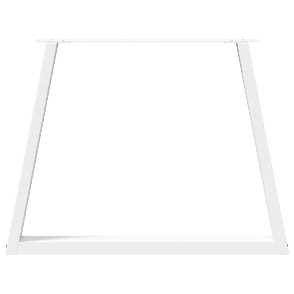 Pieds de table à manger en forme de V, 2 pièces, blanc, 100 x (72-73,3) cm, acier - XIOS