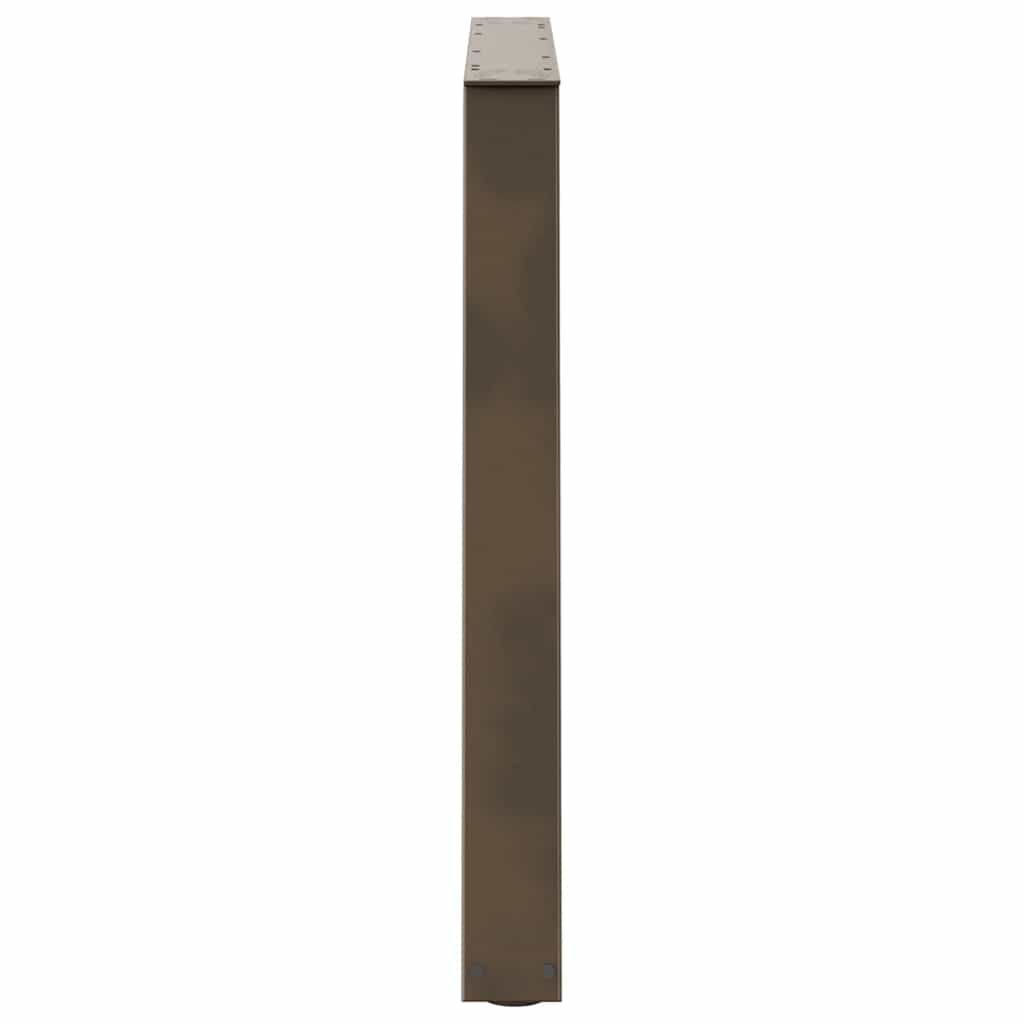 Pieds de table à manger en forme de V, 2 pièces, acier naturel, 100 x (72-73,3) cm - XIOS