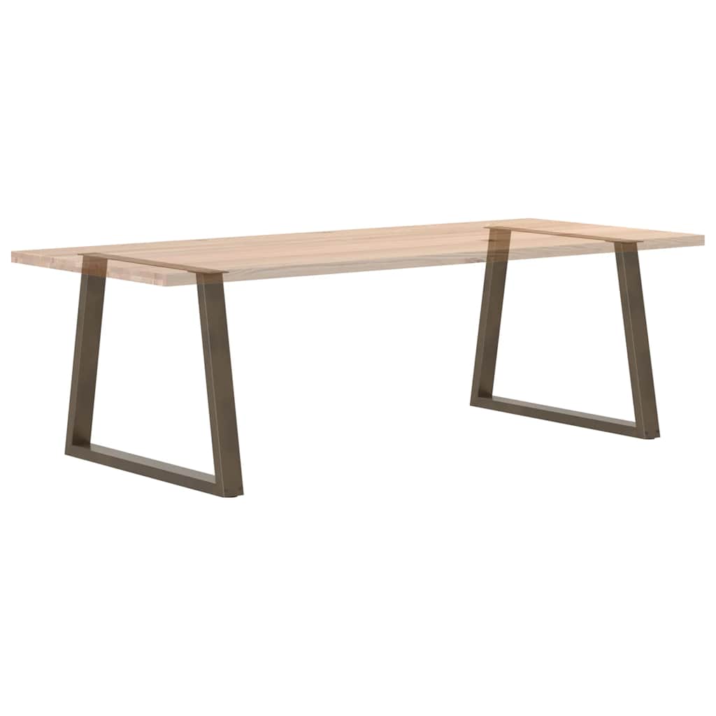 Pieds de table à manger en forme de V, 2 pièces, acier naturel, 100 x (72-73,3) cm - XIOS